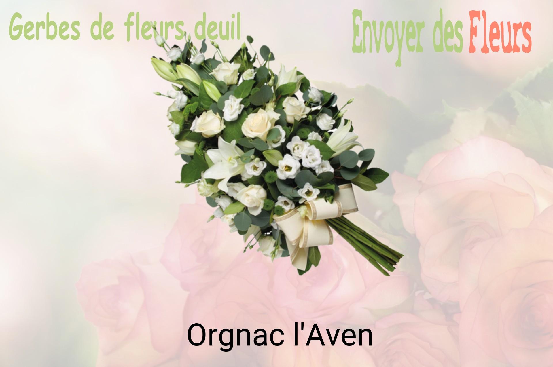 Gerbe de fleurs de deuil livrée à Orgnac-l'Aven